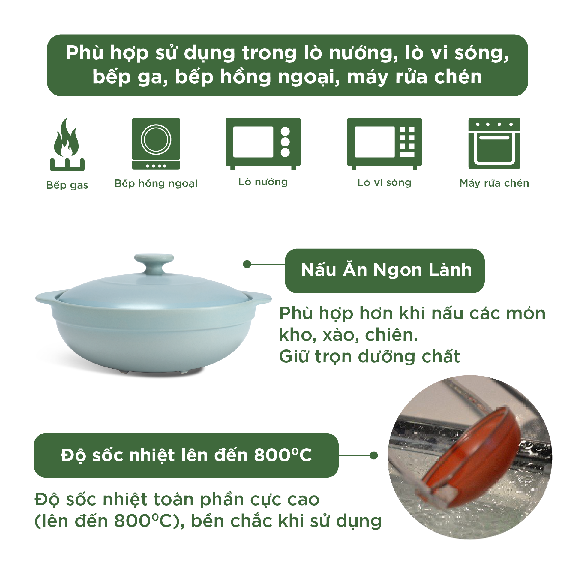 Nồi dưỡng sinh Luna 1.0 L + nắp (CK) - HealthyCook - Màu Xám 2