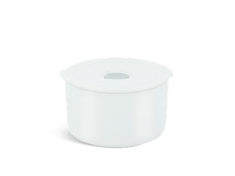  Hộp dưỡng sinh tròn đựng thực phẩm + Nắp 13cm - Dưỡng sinh - Trắng 