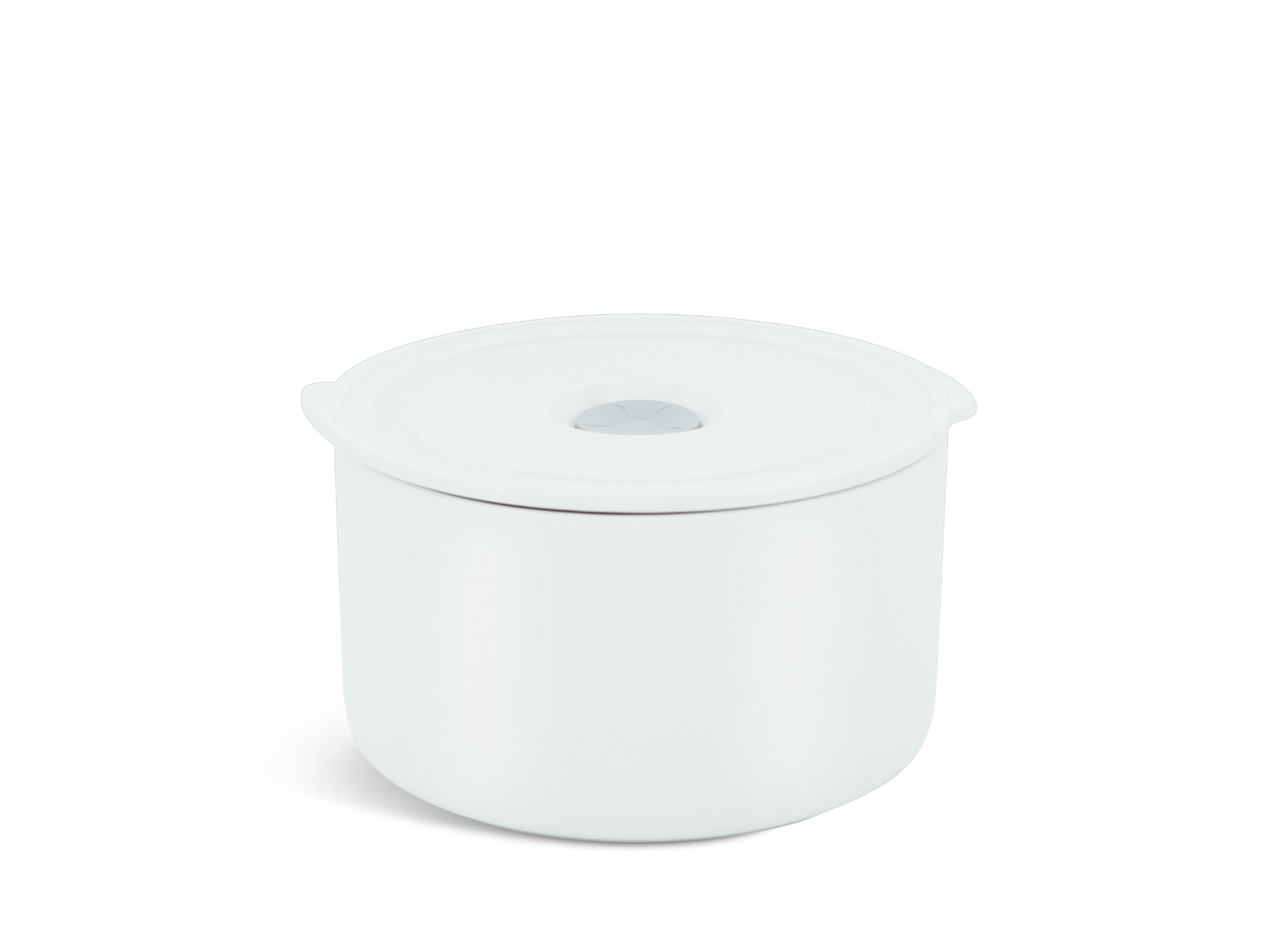 Hộp dưỡng sinh tròn đựng thực phẩm + Nắp 15cm - Dưỡng sinh - Trắng