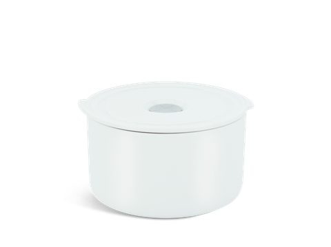  Hộp dưỡng sinh tròn đựng thực phẩm + Nắp 15cm - Dưỡng sinh - Trắng 