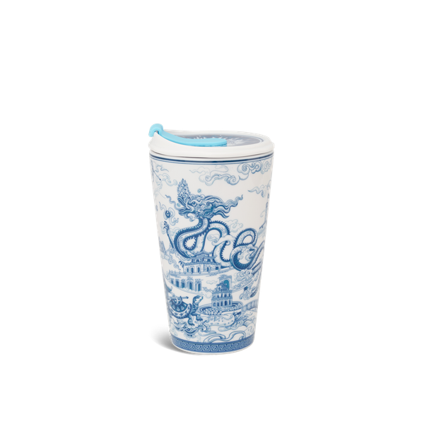 Ly sứ dưỡng sinh 0.48 L (K1) + nắp ống hút - Dưỡng Sinh - Nam Quốc - Hà Nội