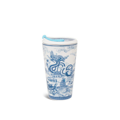  Ly sứ dưỡng sinh 0.48 L (K1) + nắp ống hút - Dưỡng Sinh - Nam Quốc - Hà Nội 