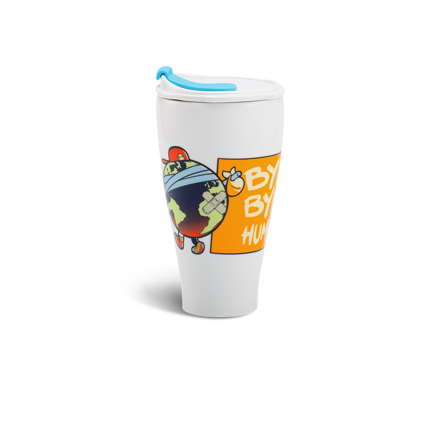 Ly sứ dưỡng sinh 0.48 L + nắp ống hút (K2) - Bye Bye Human