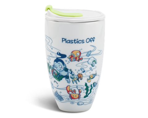  Ly sứ dưỡng sinh 0.48 L (K3) + nắp ống hút - Dưỡng Sinh - Sơn Tinh Thuỷ Tinh 