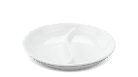  Chén chấm 2 ngăn - Jasmine - Trắng 