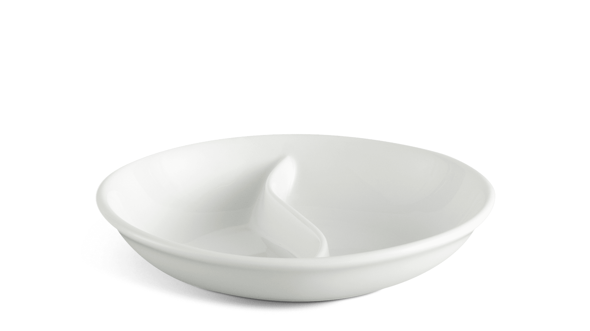 Chén chấm 2 ngăn - jasmine lys - trắng ngà