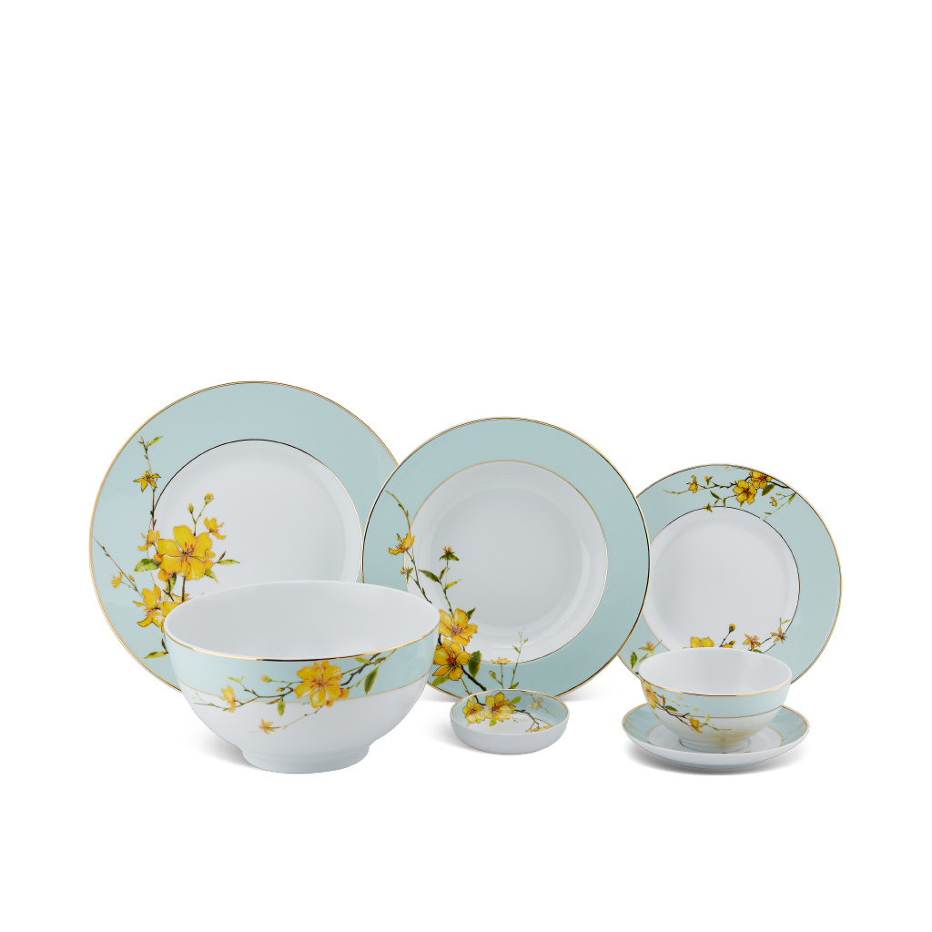 Bộ đồ ăn 23 sản phẩm - Camellia - Hoa Mai