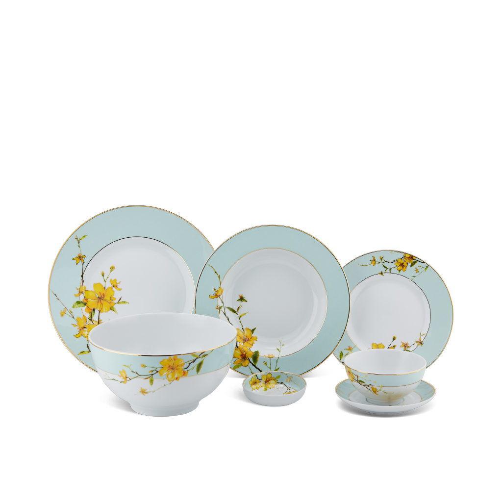 Bộ đồ ăn 23 sản phẩm (B) - Camellia - Hoa Mai