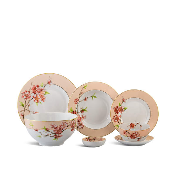 Bộ đồ ăn 23 sản phẩm (B) - Camellia - Hoa Đào