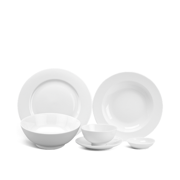 Bộ đồ ăn 22 sản phẩm - Jasmine - Trắng