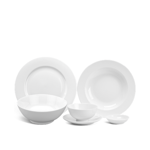  Bộ đồ ăn 22 sản phẩm - Jasmine - Trắng 