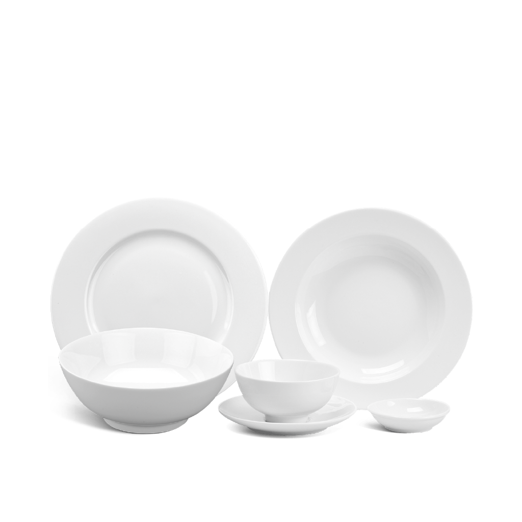 Bộ đồ ăn 22 sản phẩm - Jasmine - Trắng