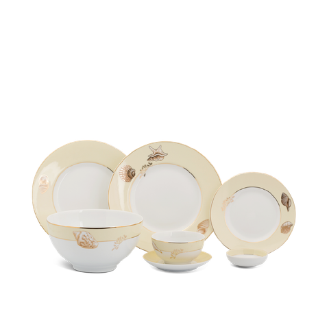  Bộ đồ ăn 25 sản phẩm (B) - Camellia - Hương Biển Kem 