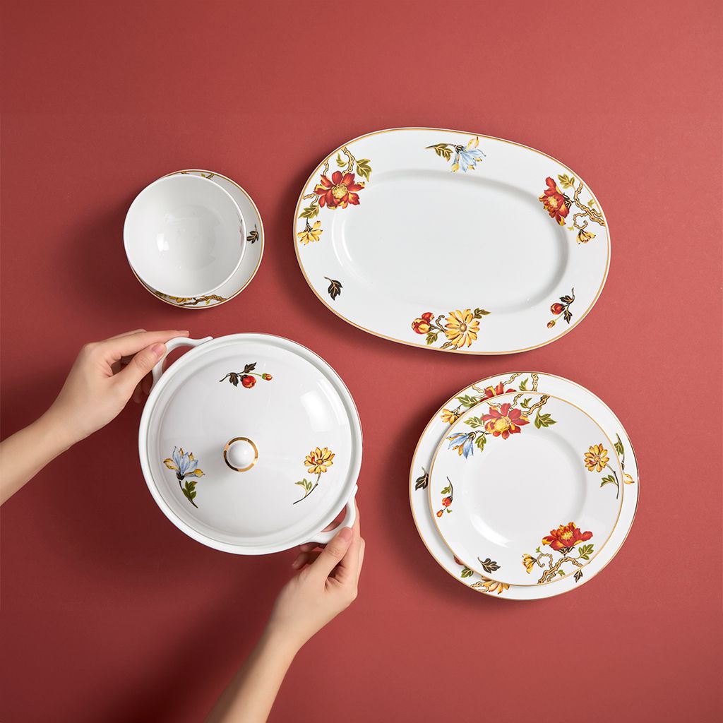 Bộ đồ ăn 25 sản phẩm (B) - Camellia - Cát Tường