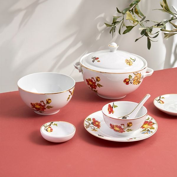 Bộ đồ ăn 25 sản phẩm (B) - Camellia - Cát Tường