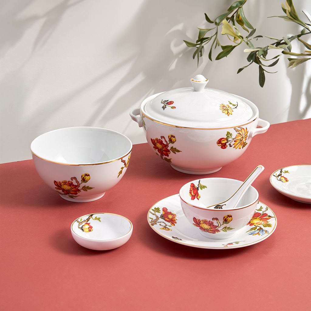 Bộ đồ ăn 25 sản phẩm (B) - Camellia - Cát Tường