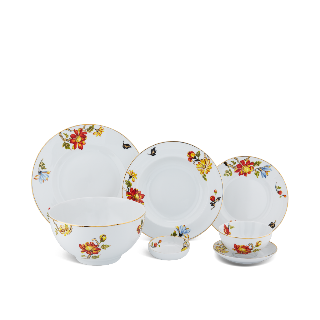 Bộ đồ ăn 25 sản phẩm (B) - Camellia - Cát Tường