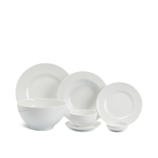 Bộ đồ ăn 25 sản phẩm (B) - Camellia - Trắng