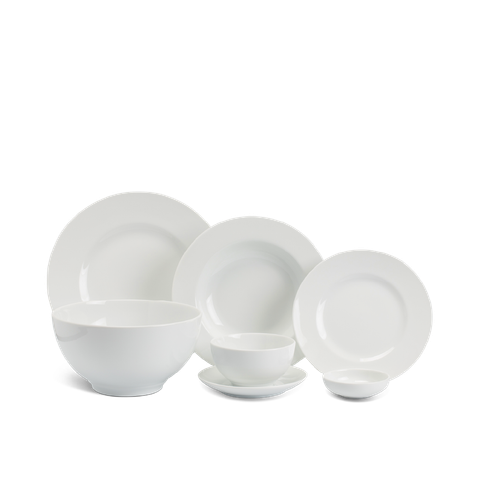  Bộ đồ ăn 25 sản phẩm (B) - Camellia - Trắng 