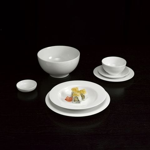  Bộ đồ ăn 25 sản phẩm (B) - Camellia - Trắng 