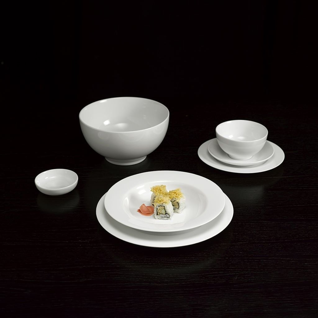 Bộ đồ ăn 25 sản phẩm (B) - Camellia - Trắng