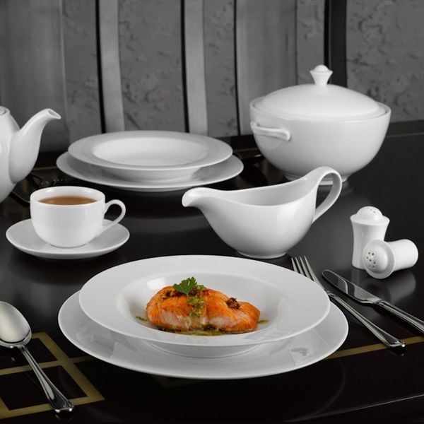 Bộ đồ ăn 25 sản phẩm (B) - Camellia - Trắng