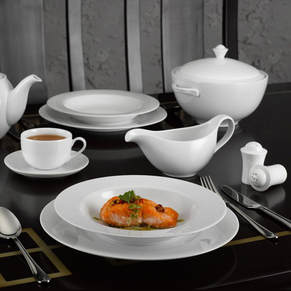 Bộ đồ ăn 25 sản phẩm (B) - Camellia - Trắng
