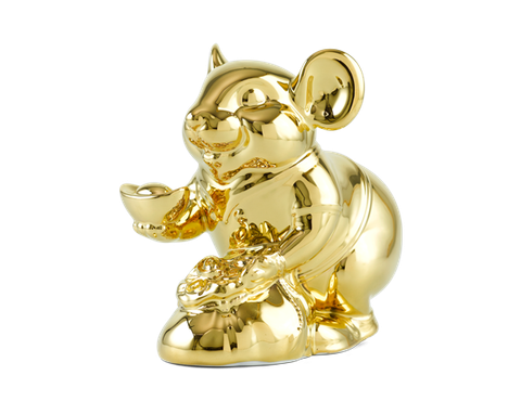  Chuột Phú 20 cm - Trang trí dát vàng 24K 