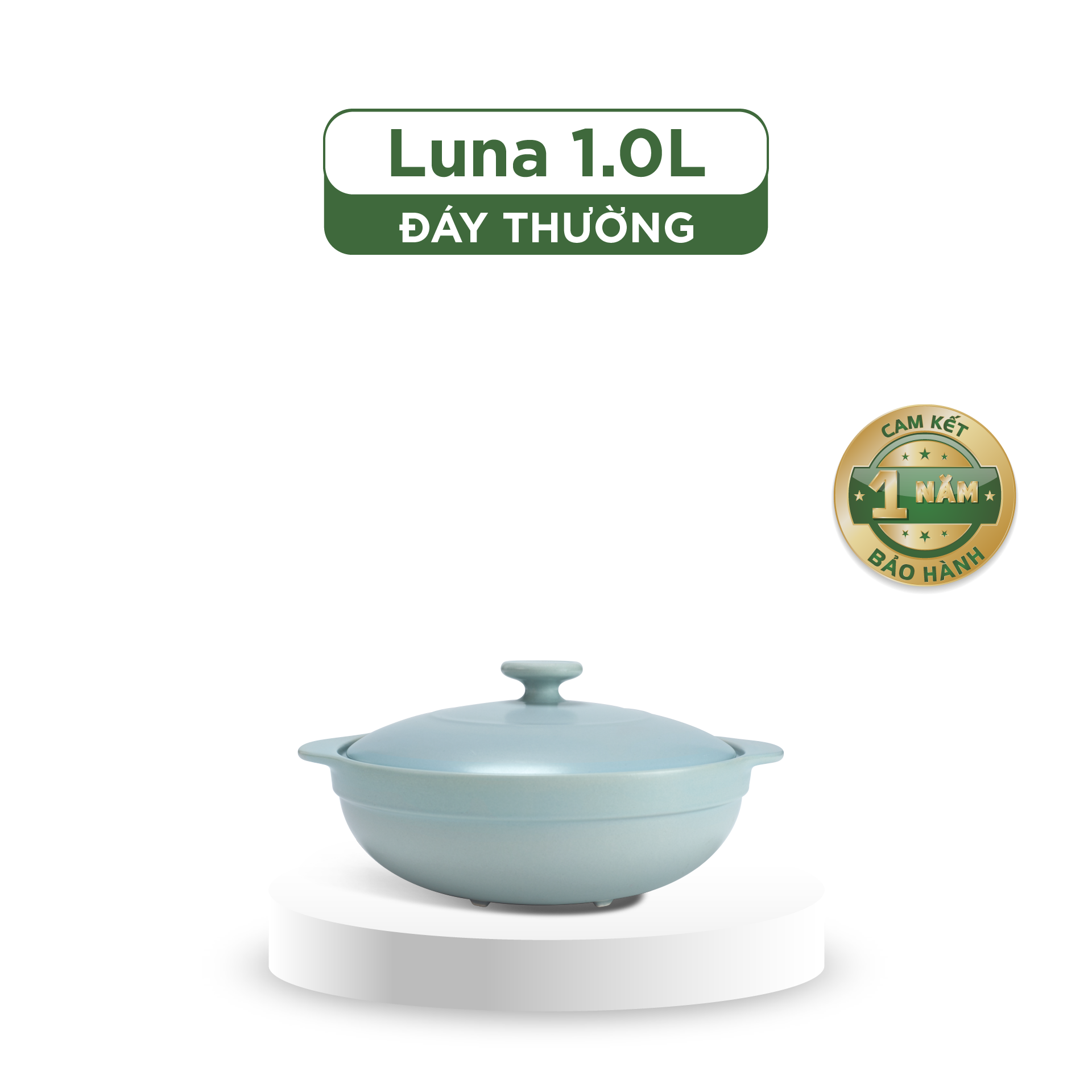 Nồi dưỡng sinh Luna (Nồi cạn) 1.0 L + nắp (CK)