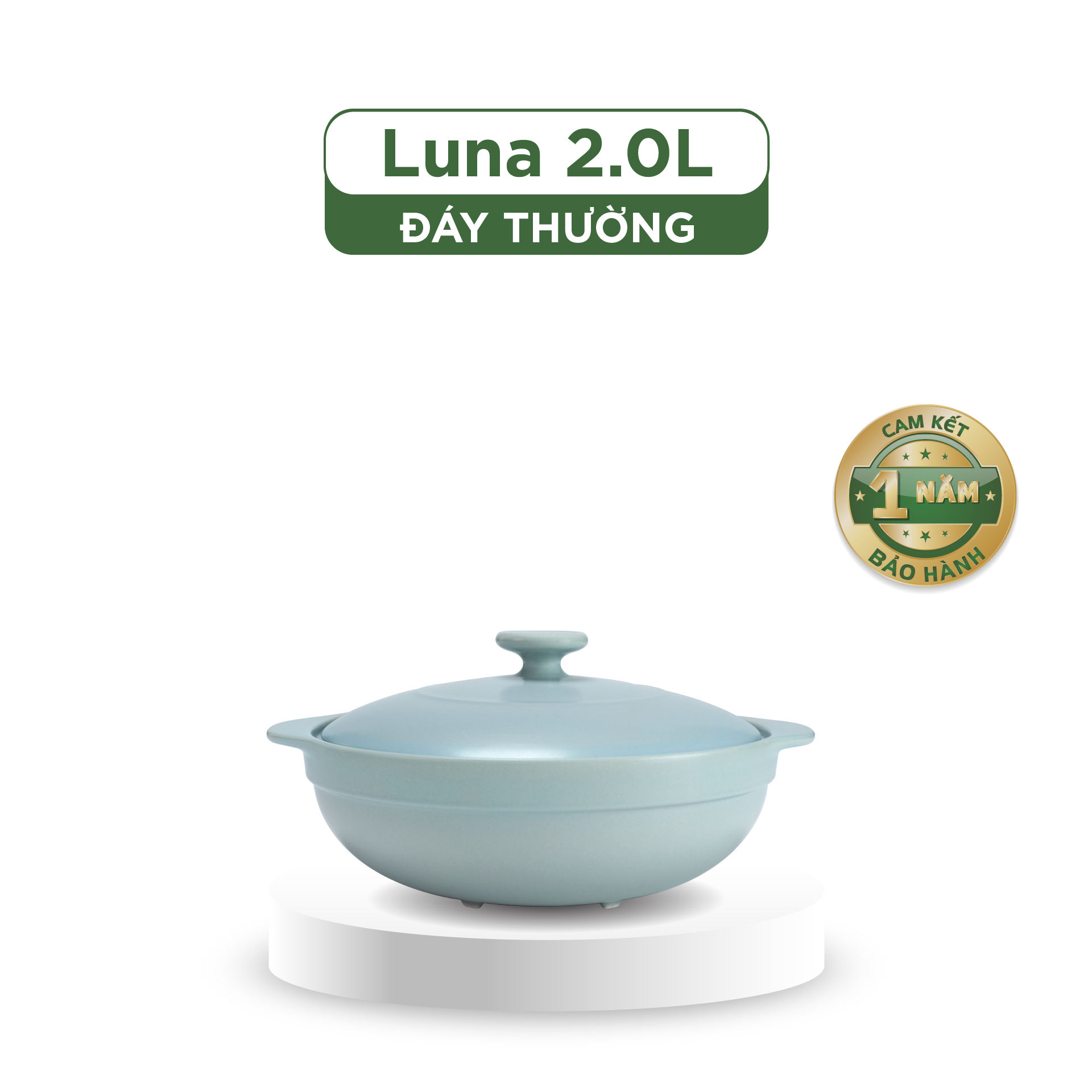 Nồi dưỡng sinh Luna (Nồi cạn) 2.0 L + nắp (CK)