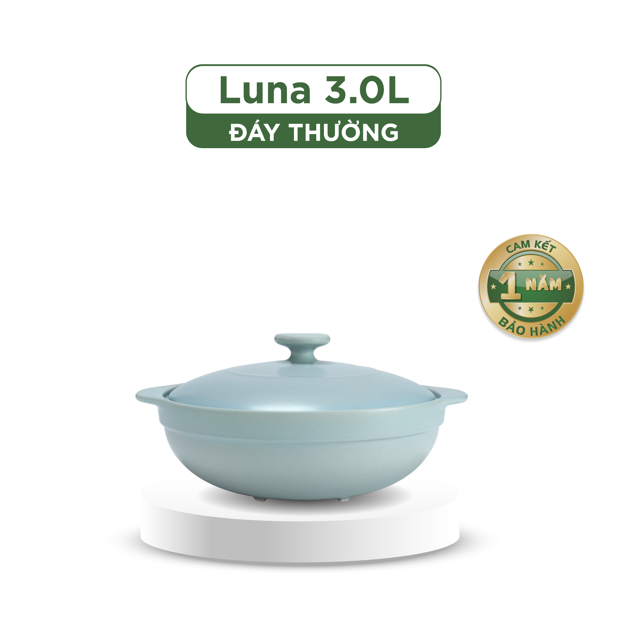 Nồi dưỡng sinh luna (nồi cạn) 3.0 l + nắp (ck)