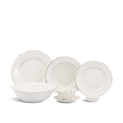  Bộ đồ ăn 30 sản phẩm - Đài Các IFP - Chỉ Bạch Kim 