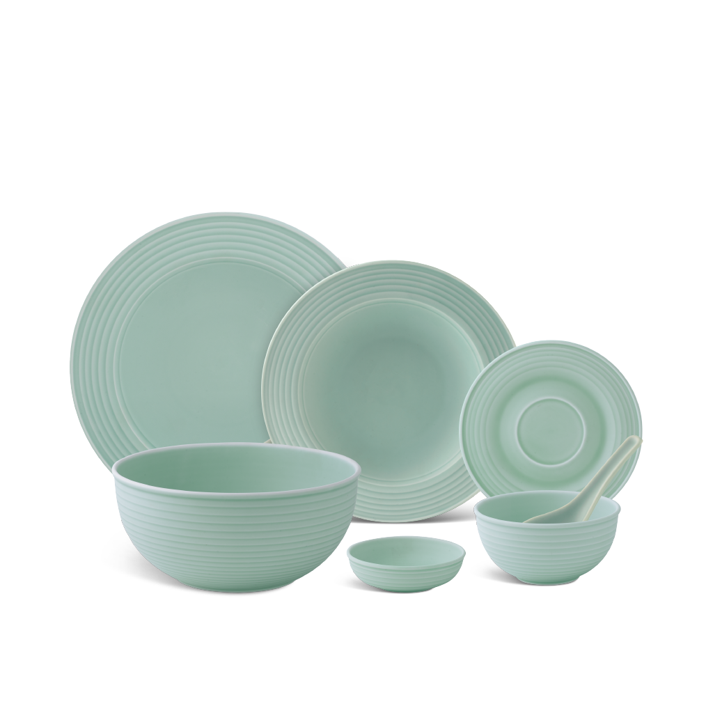 Bộ đồ ăn 30 sản phẩm - Cordon - Men Ngọc Sương Mờ