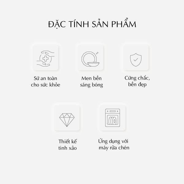 Bộ đồ ăn 30 sản phẩm - Cordon - Men Ngọc Sương Mờ
