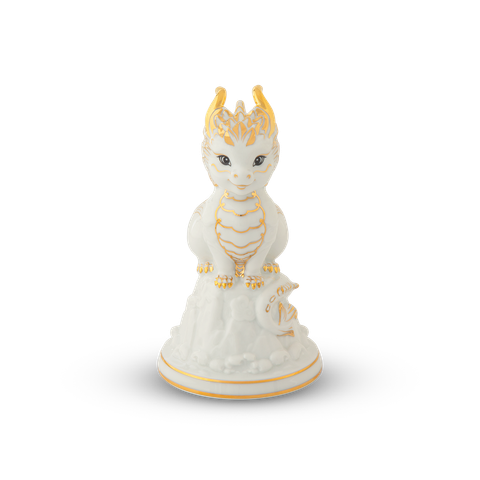  Tượng rồng Hảo Đức 13.5 cm - Màu Trắng 