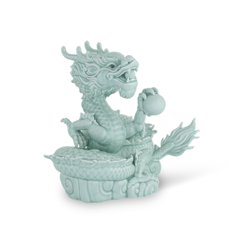  Rồng Xanh (Thuần Ngọc) 23.9 cm - Men Ngọc (bóng) 