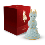 Tượng rồng Hảo Đức 23.9 cm - Men Ngọc Sương Mờ