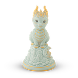 Tượng rồng Hảo Đức 23.9 cm - Men Ngọc Sương Mờ