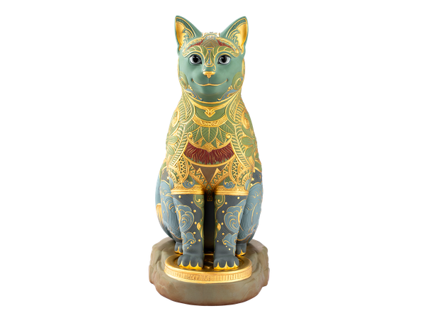 Tượng mèo Ngũ Phúc 31.1 cm - Ngũ Hành