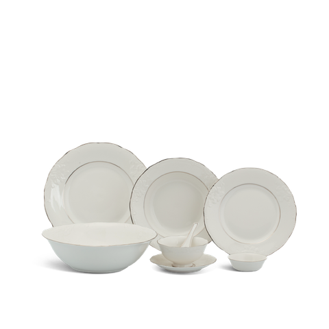  Bộ đồ ăn 6 người 32 sản phẩm - Đài Các IFP - Chỉ Bạch Kim 