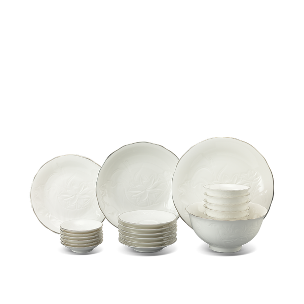 Bộ đồ ăn 32 sản phẩm - Sen IFP - Chỉ Bạch Kim
