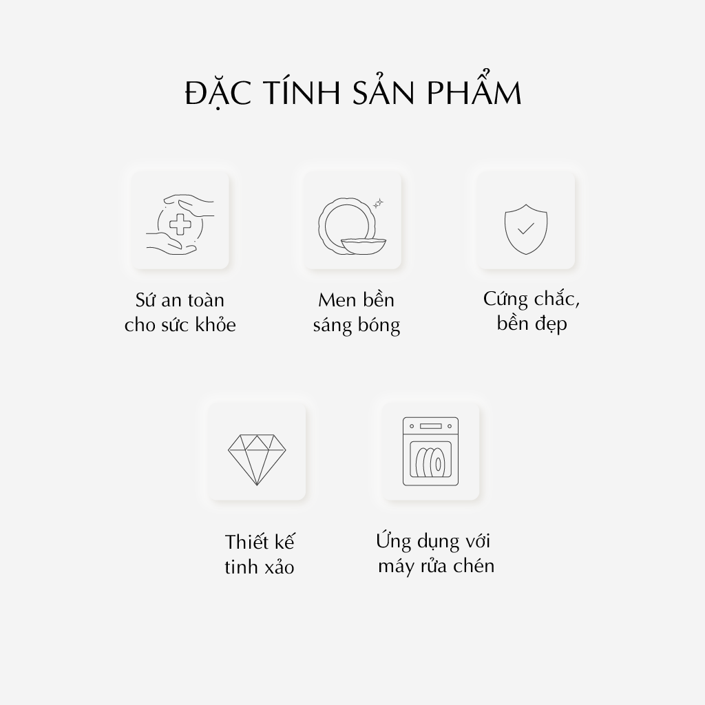 Bộ đồ ăn 32 sản phẩm - Sen IFP - Chỉ Bạch Kim