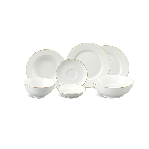  Bộ đồ ăn 10 người 36 sản phẩm - Jasmine - Chỉ Vàng (check) 