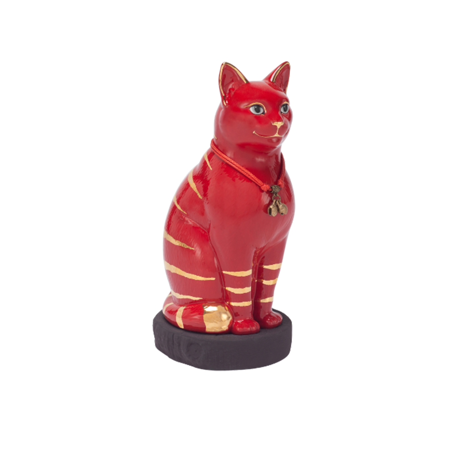 Mèo Đại Cát Trang Trí Vàng 23.9cm