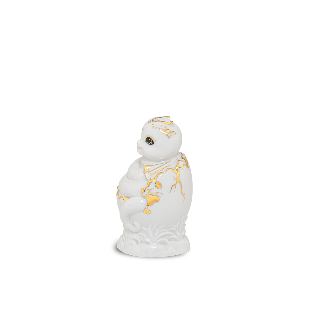 Tượng Rắn Phúc Thái 9.8 cm - Trắng