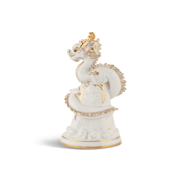 Tượng rồng Long Phù Đại Khánh 13.5 cm - Màu Trắng