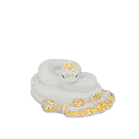  Tượng Rắn Bảo Kim 17 cm - Trắng 