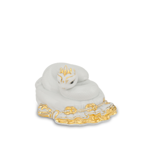  Tượng Rắn Bảo Kim 17 cm - Trắng 