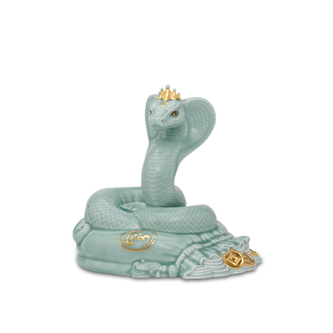 Tượng Rắn Thanh Xà - Men ngọc (bóng)