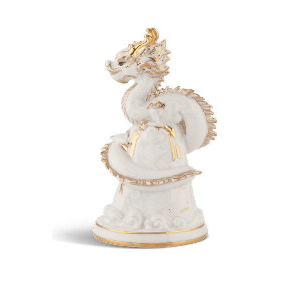 Tượng rồng Long Phù Đại Khánh 23.9 cm - Màu Trắng